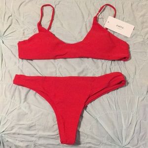 Zaful red hot bralette bikini